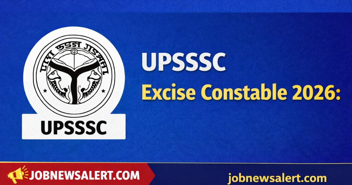 UPSSSC Excise Constable 2026